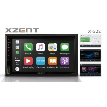 XZENT X-522 - 2Din DAB+ Infotainer mit Apple CarPlay und Android Auto